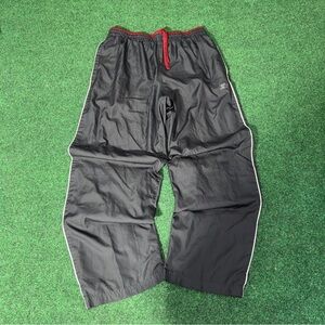 Vintage Black Men's Pants with Red Accents